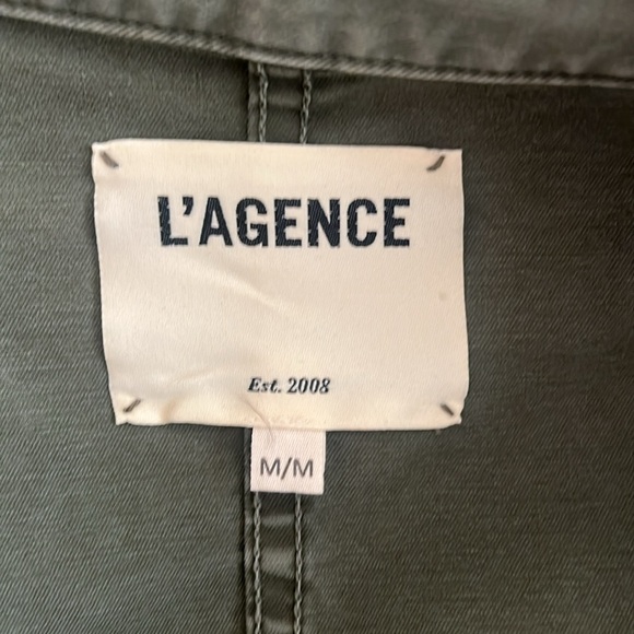 L'Agence Elizabeth Army Green Military Utility Jacket NWOT - Picture 5 of 6